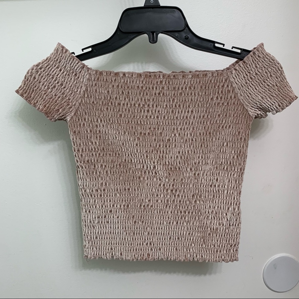 Velvet Off-The-Shoulder top